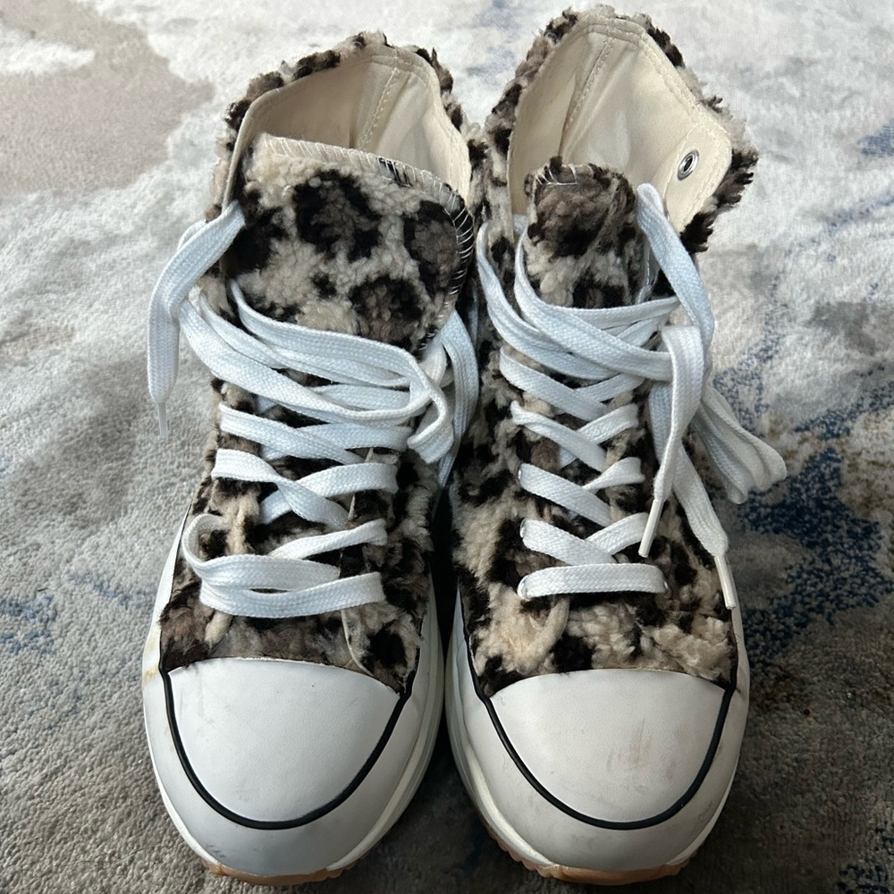 Madden Girl Platform Leopard Fur